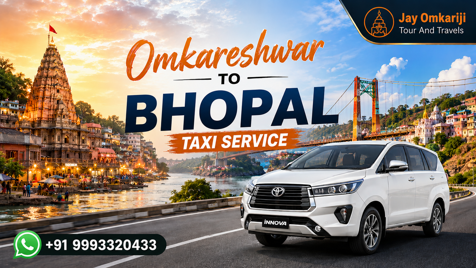 Omkareshwar to Bhopal Cab