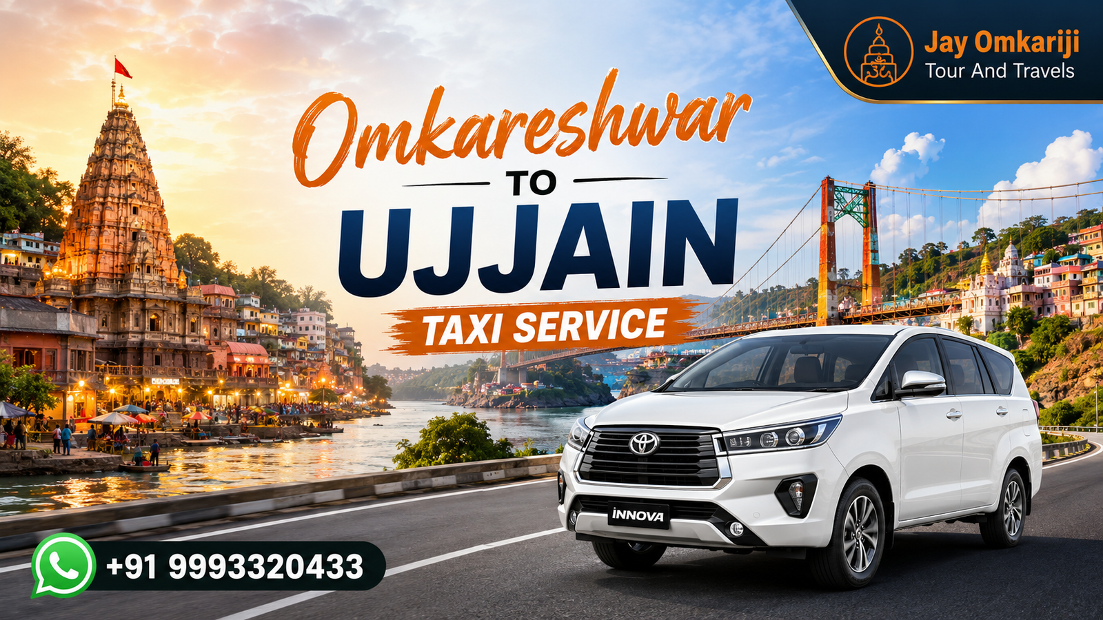 Omkareshwar to Ujjain Cab